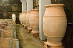 Domaine Viret wine in terracotta containers